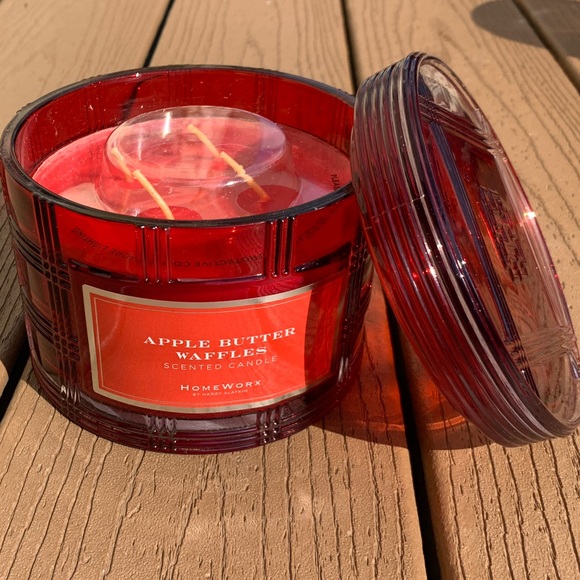 🆕APPLE BUTTER WAFFLES HARRY SLATKIN HOMEWORX 4 WICK 18oz CANDLE NWTS! - Picture 5 of 5